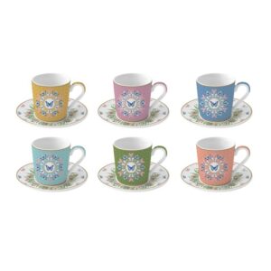 Set 6 Tazzine Caffè con Piattino SPAR
