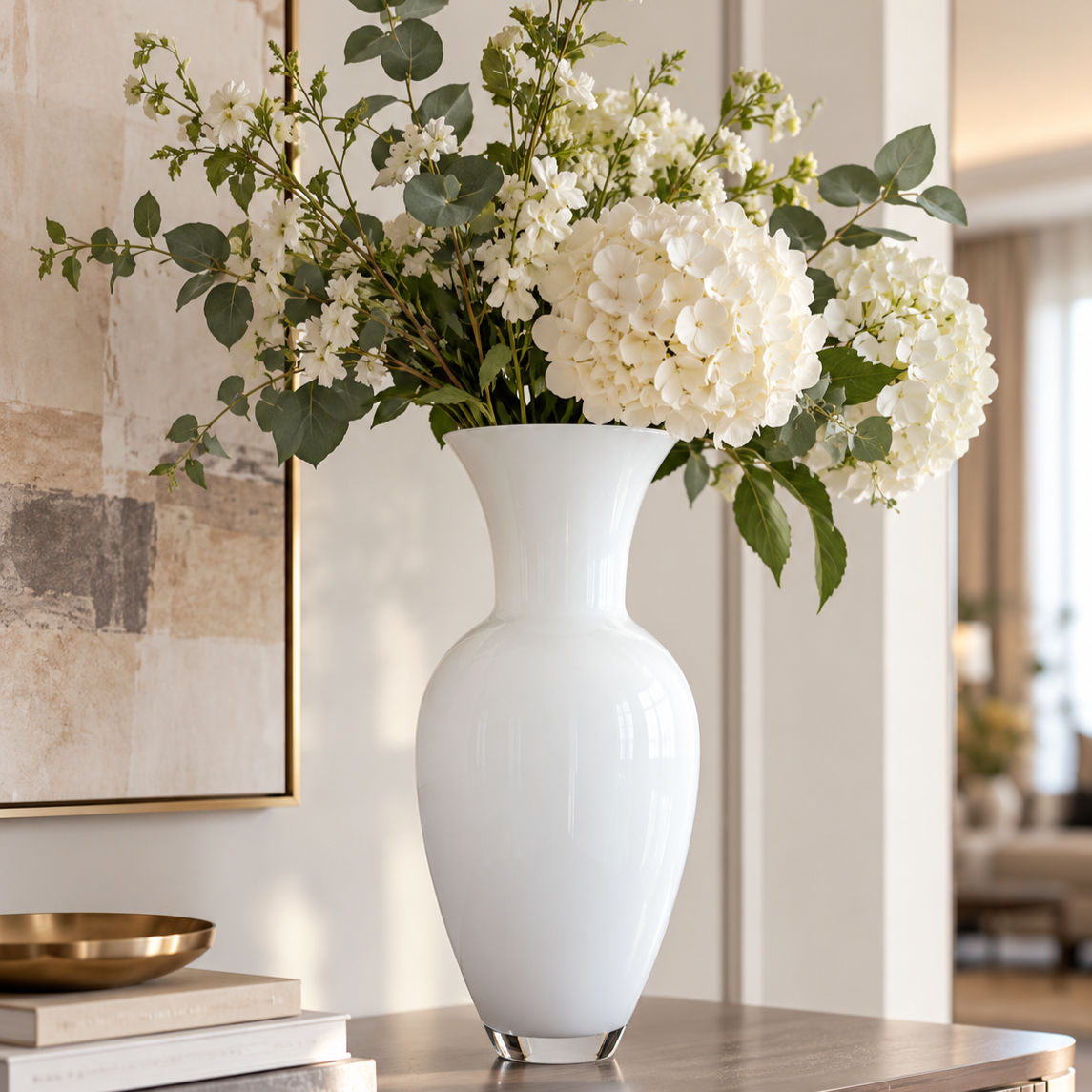 Vaso Alto HYDRIA Bianco Ivv - immagine 2